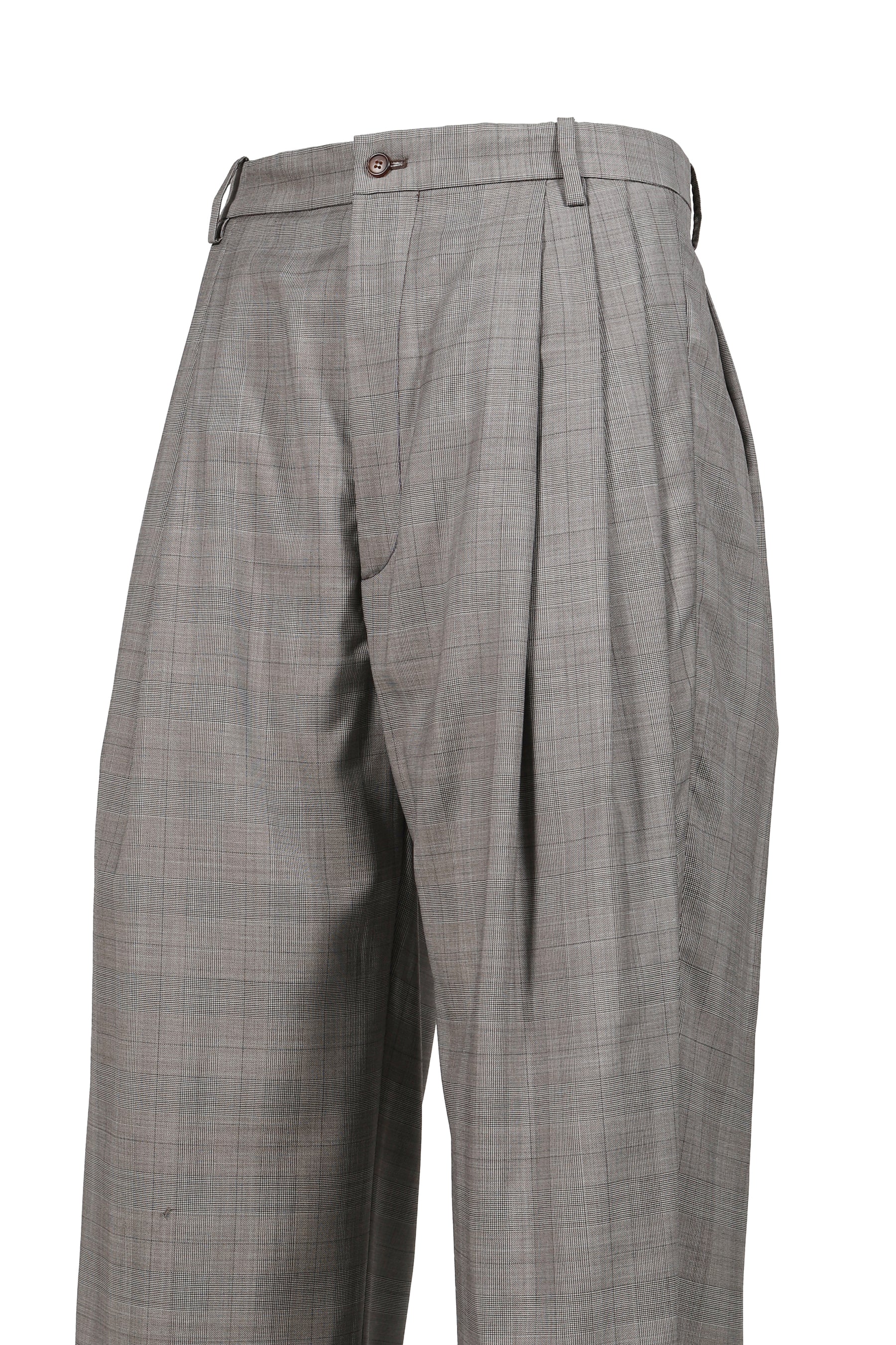 FRESH WOOL CHECK TROUSERS / BRW CHECK