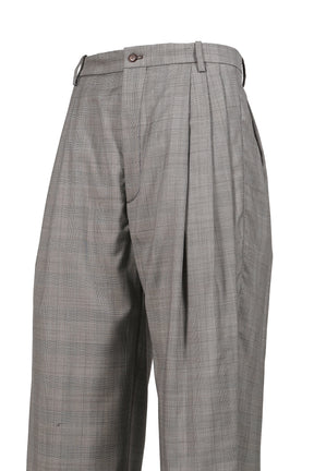 FRESH WOOL CHECK TROUSERS / BRW CHECK