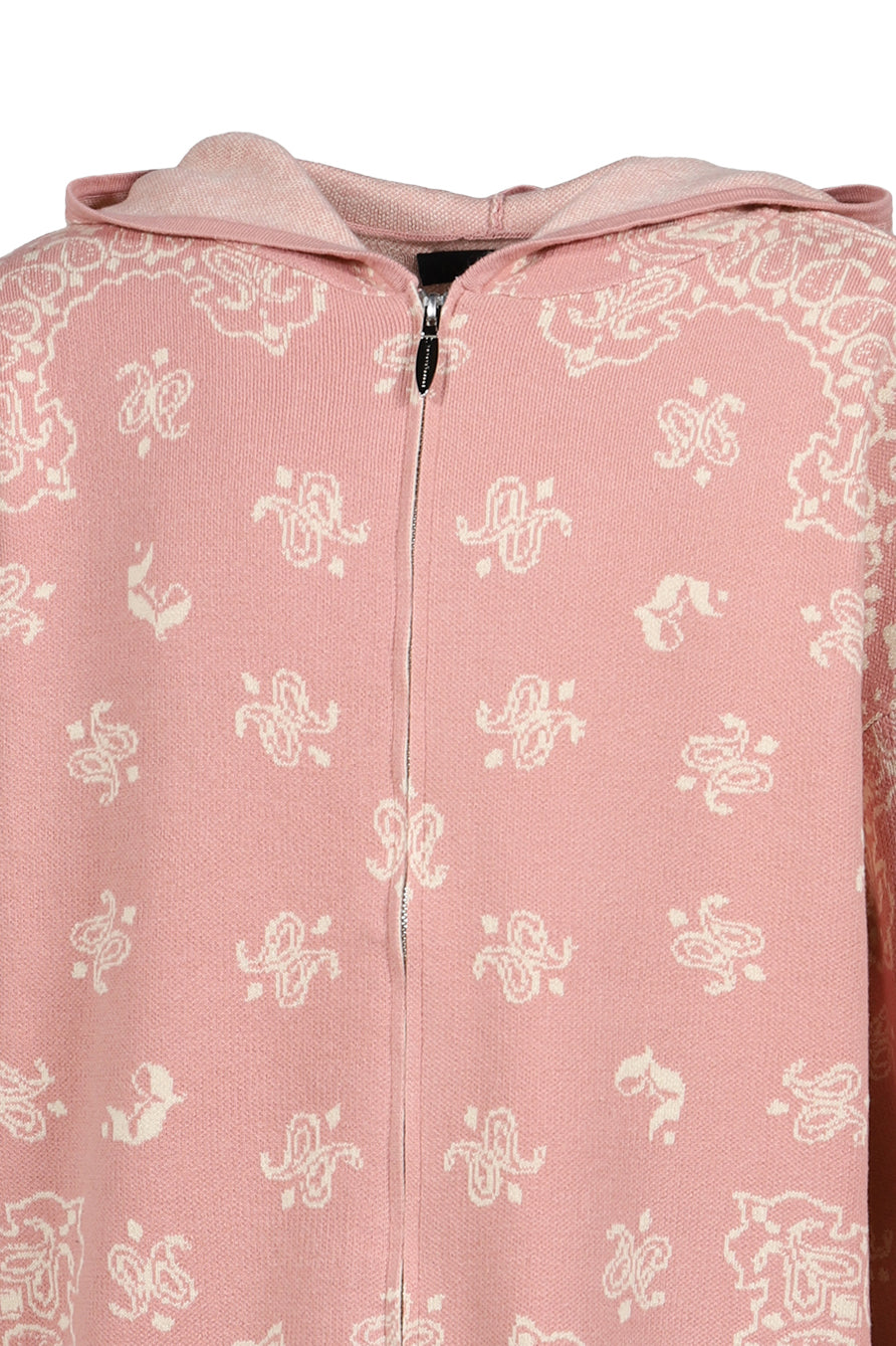 JUN/NAKAYAMA ジュンナカヤマ SS26 PAISLEY KNIT HOODIE / PNK