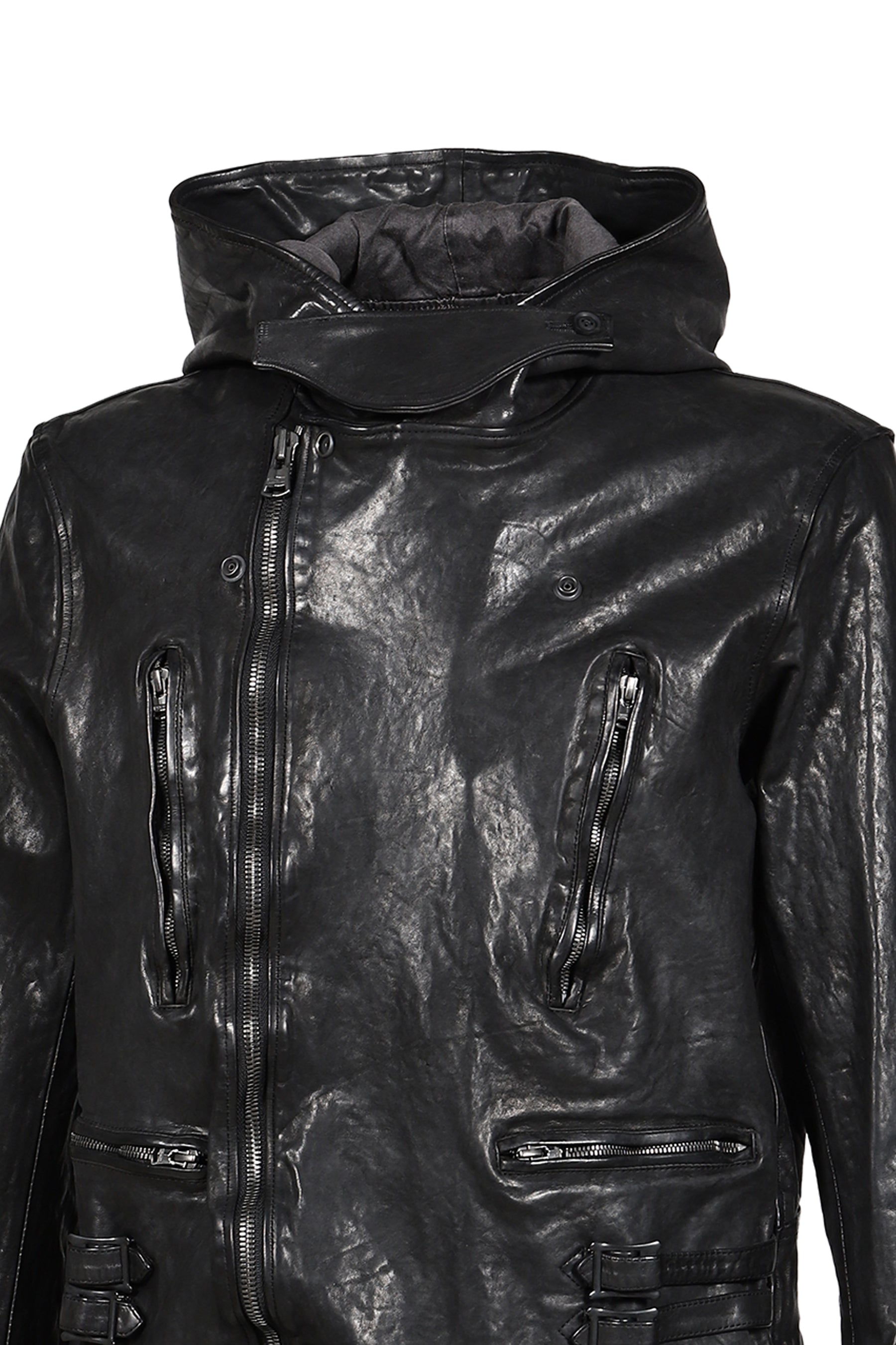 BACKLASH HOODED RIDERS JACKET / BLK