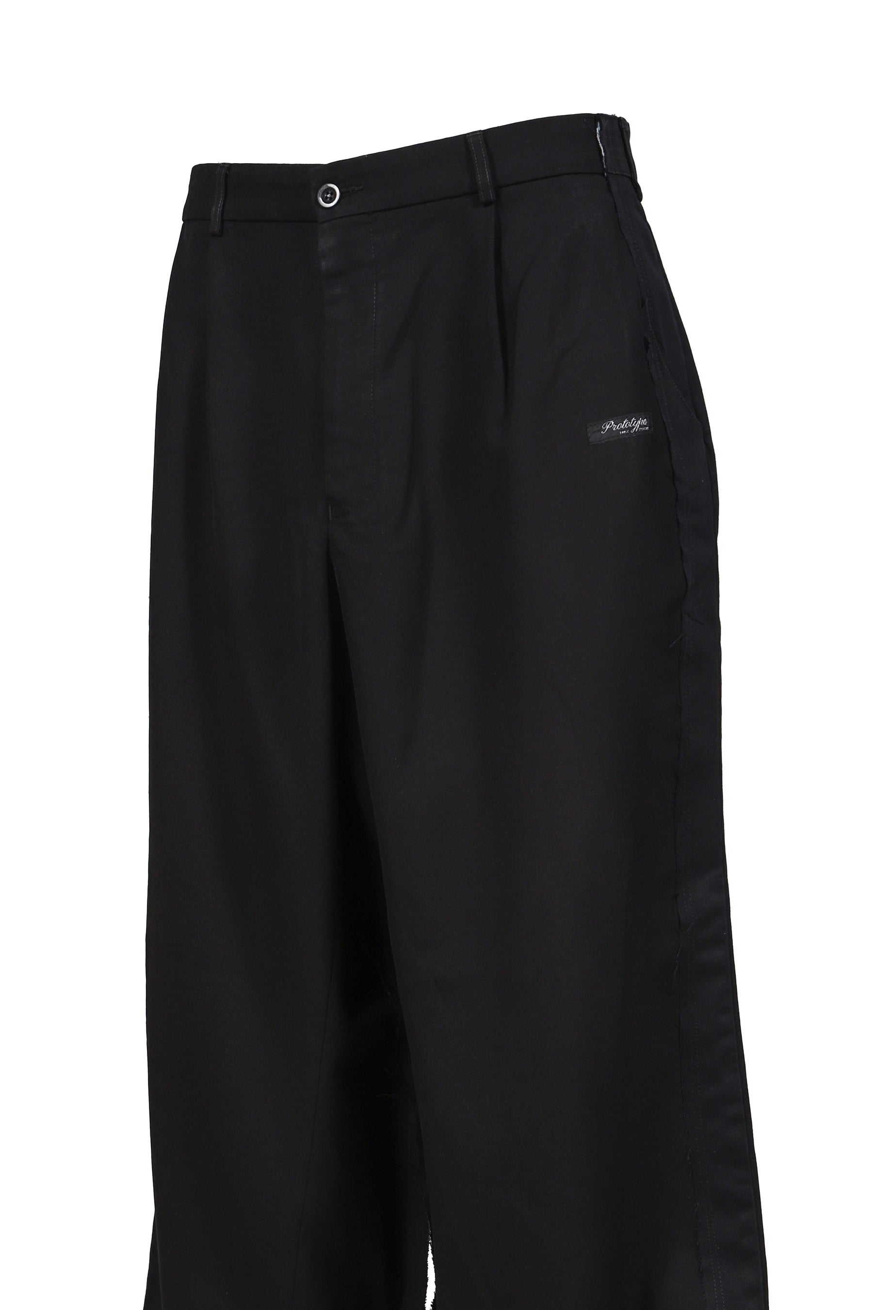 WOLLEN TWILL BLACK NEW TAILORED PANTS / BLK