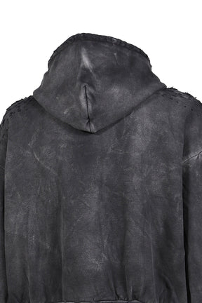 DESTROYED BLOSON HOODIE (EXCLUSIVE) / BLK