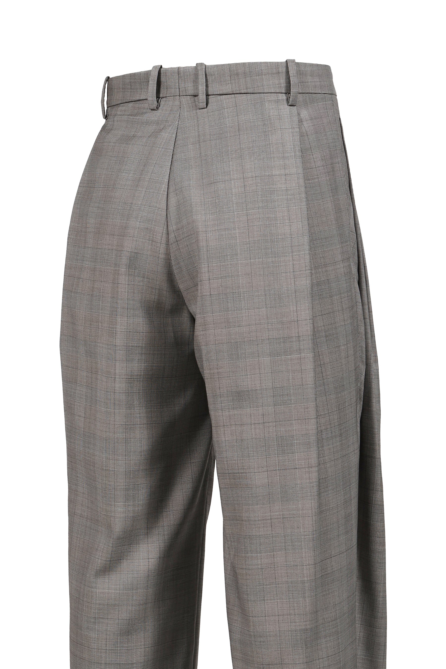 FRESH WOOL CHECK TROUSERS / BRW CHECK