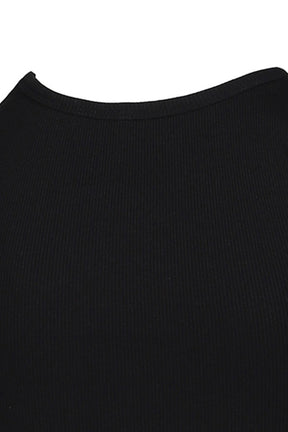 DISTRESSED TANK / BLK