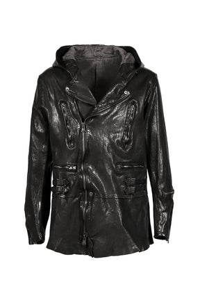 BACKLASH HOODED RIDERS JACKET / BLK