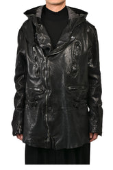 BACKLASH HOODED RIDERS JACKET / BLK