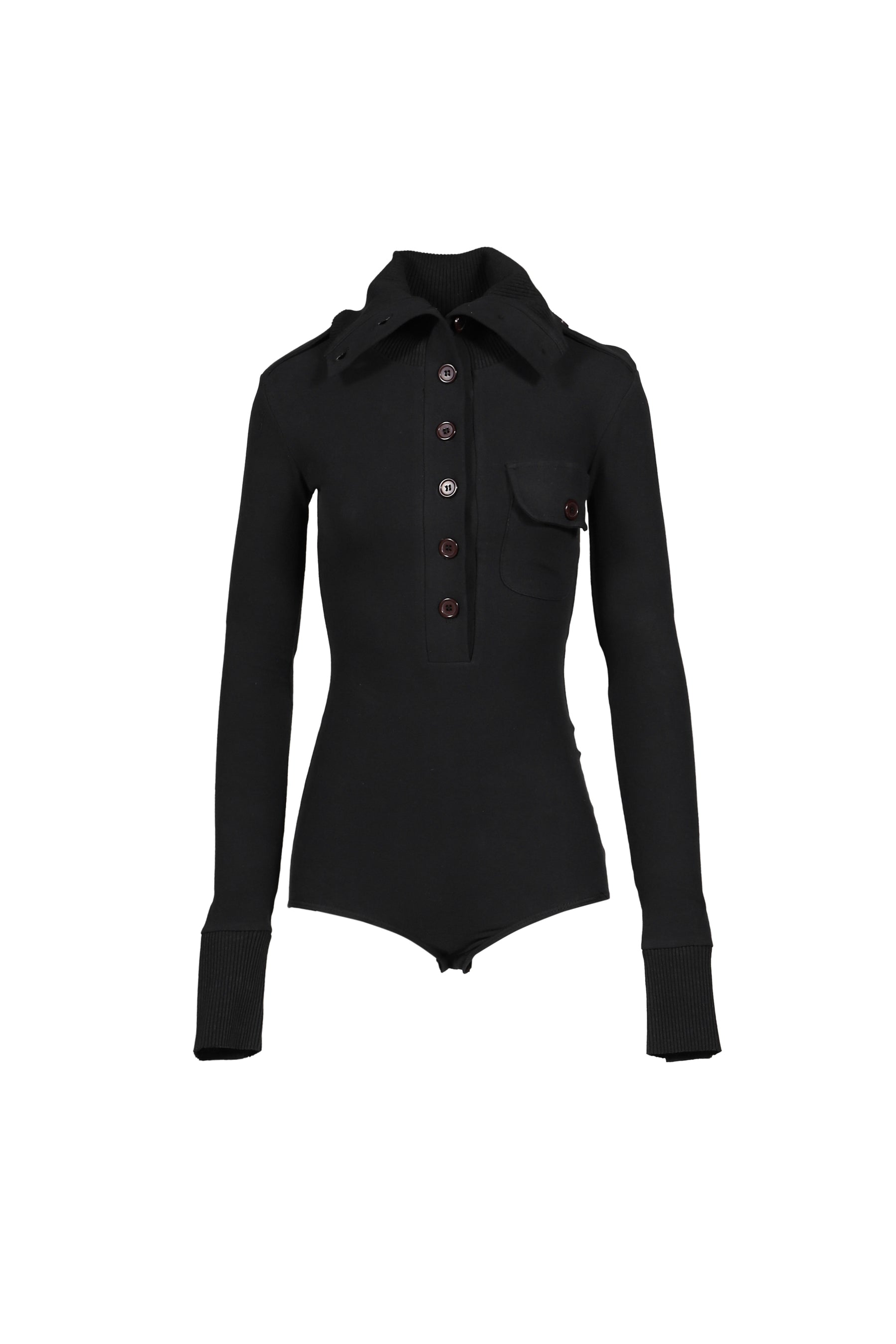 HIGH COLLAR BODYSUIT / BLK