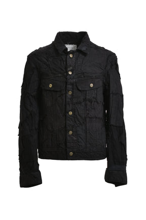 Greg Lauren グレッグ・ローレン FW23 BLACK STITCHWORK TRUCKER / BLK