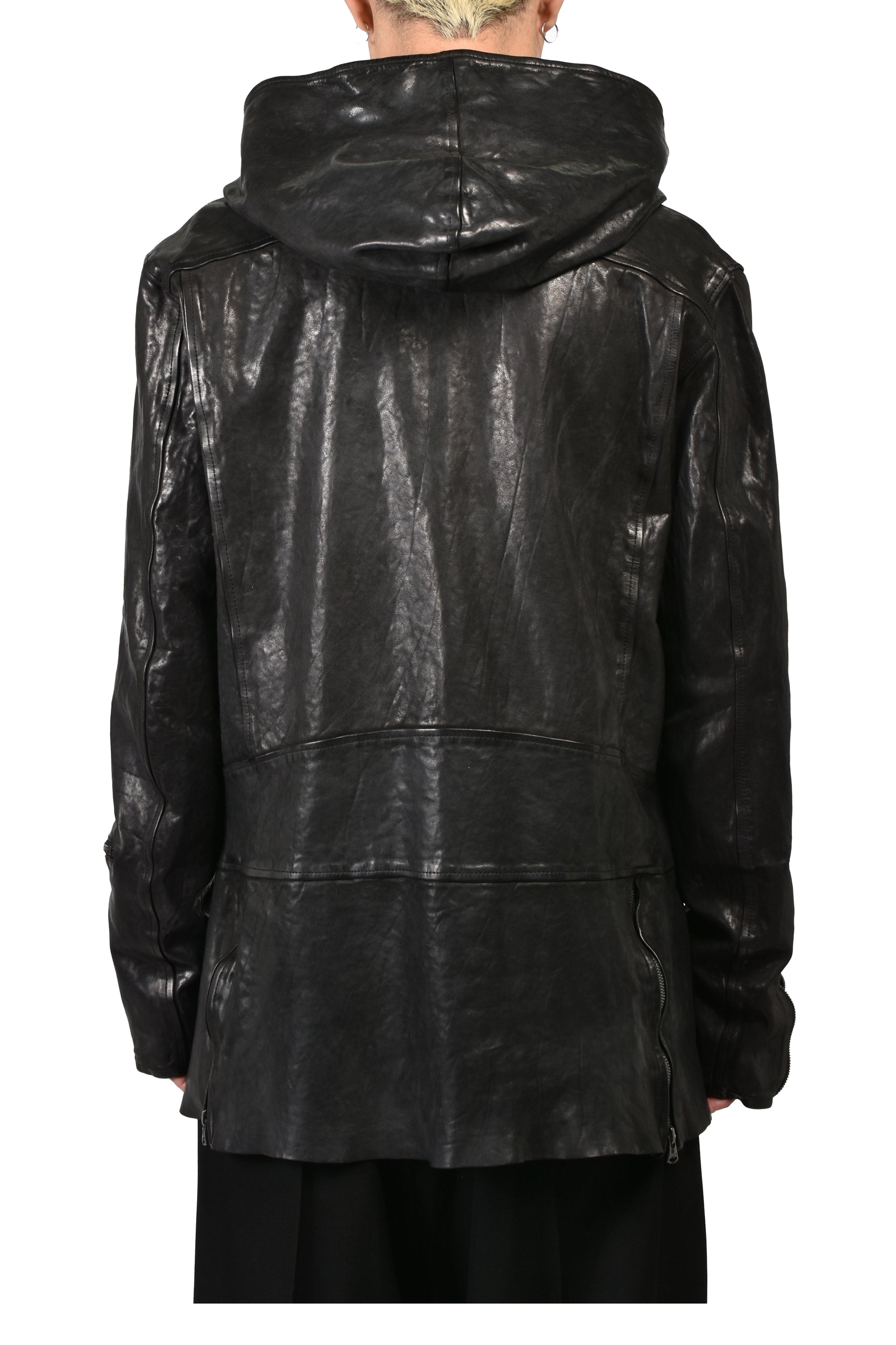 BACKLASH HOODED RIDERS JACKET / BLK