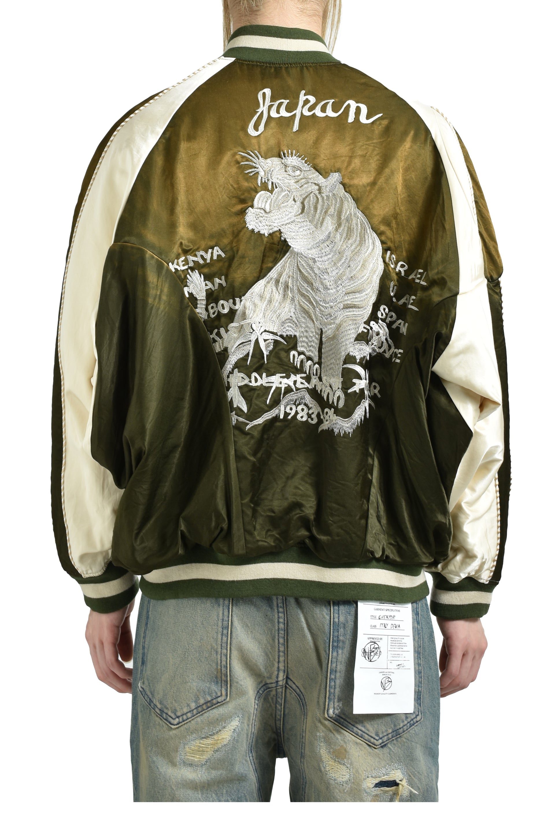 DISTORTED CUTTING SOUVENIOR JACKET / KHA