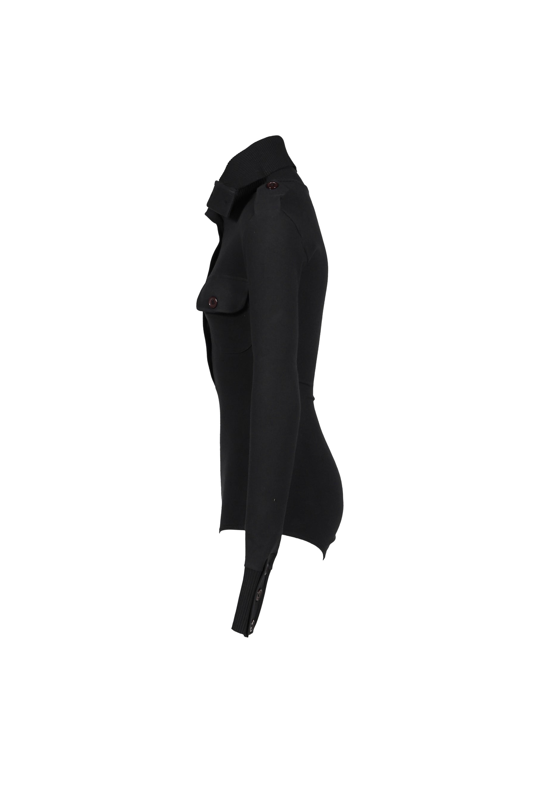 HIGH COLLAR BODYSUIT / BLK