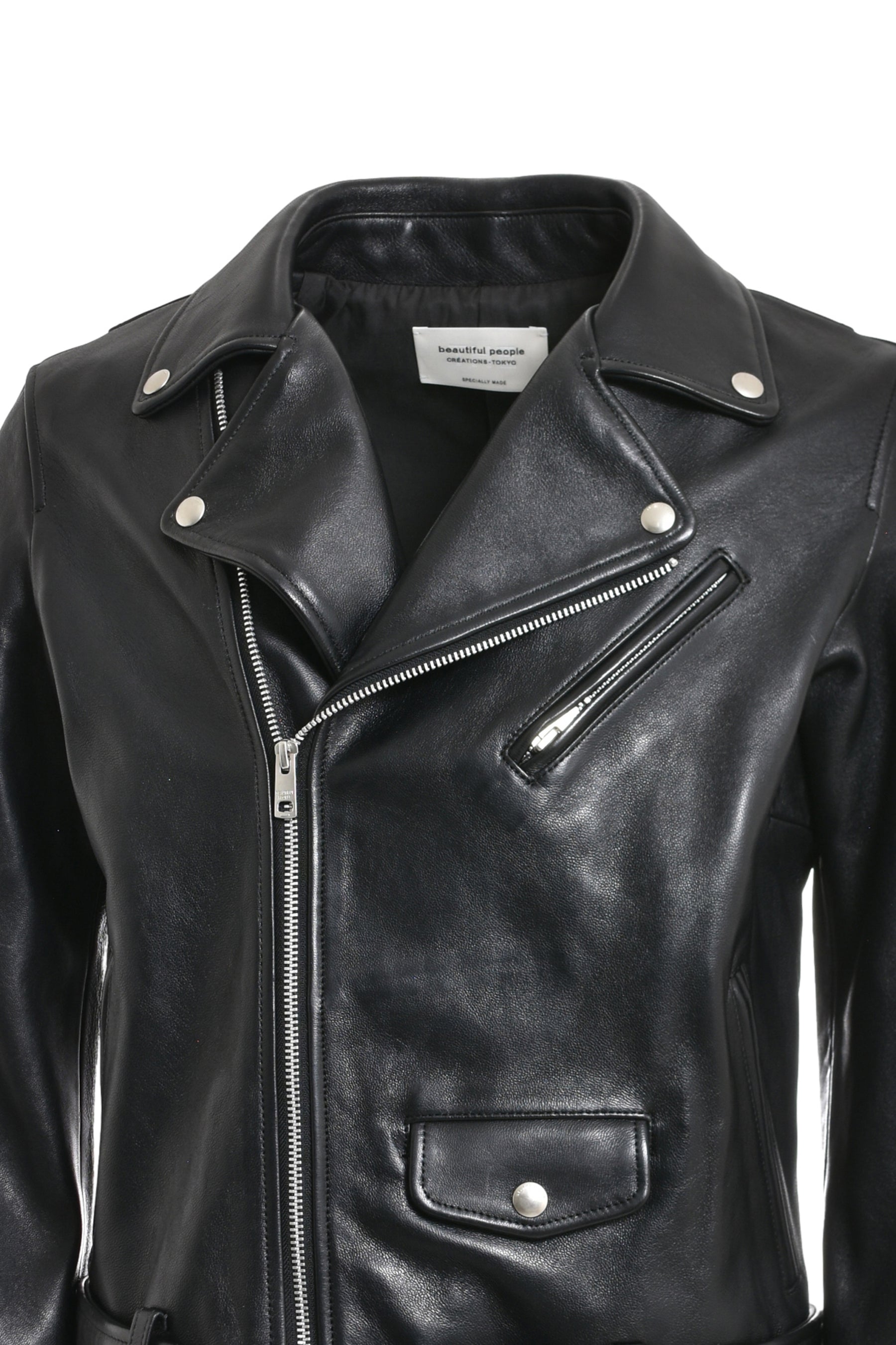 VINTAGE LEATHER THE/A RIDERS JACKET / BLK