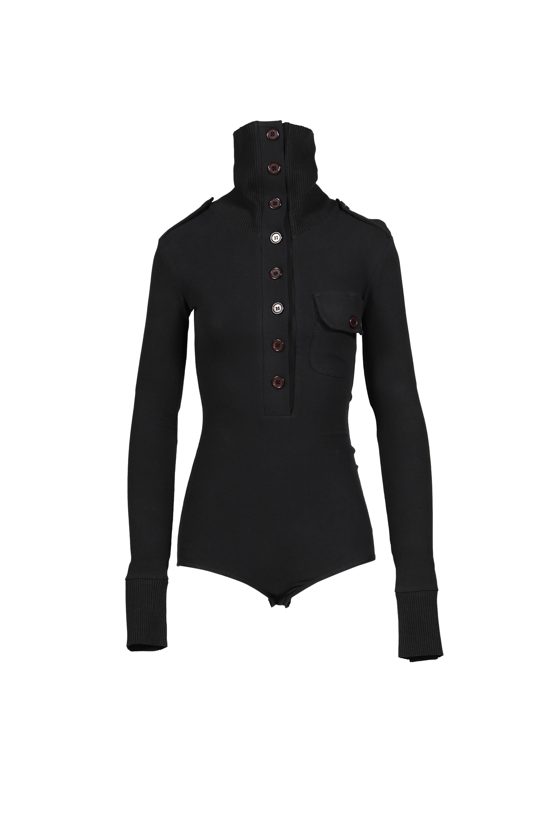 HIGH COLLAR BODYSUIT / BLK