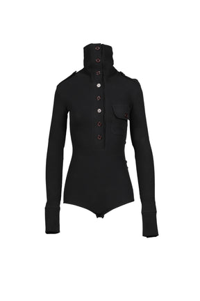 HIGH COLLAR BODYSUIT / BLK