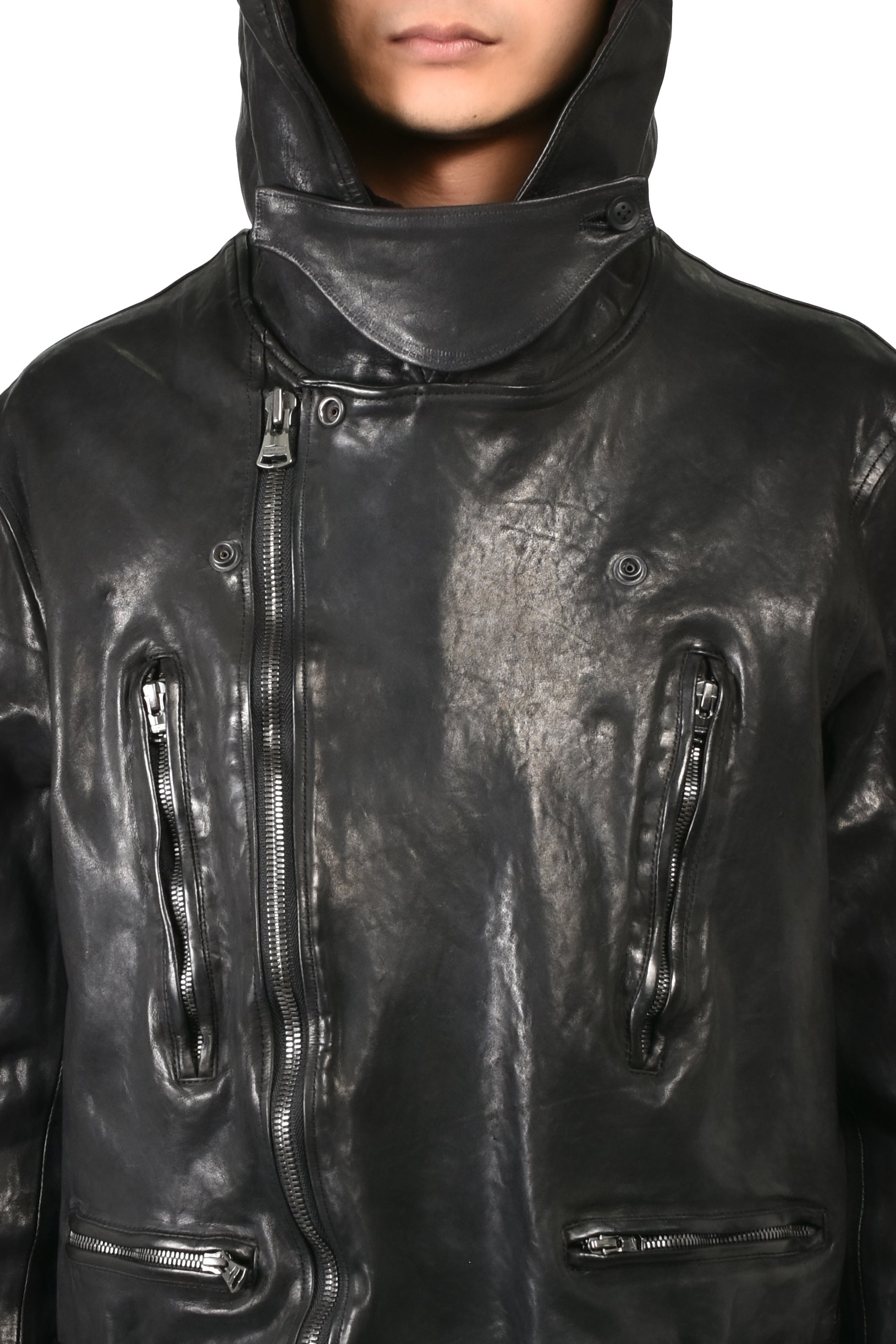BACKLASH HOODED RIDERS JACKET / BLK