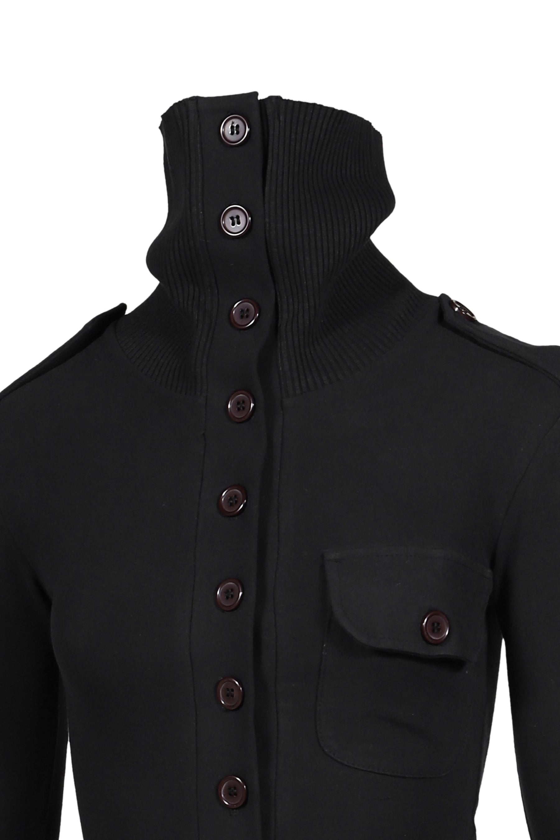 HIGH COLLAR BODYSUIT / BLK