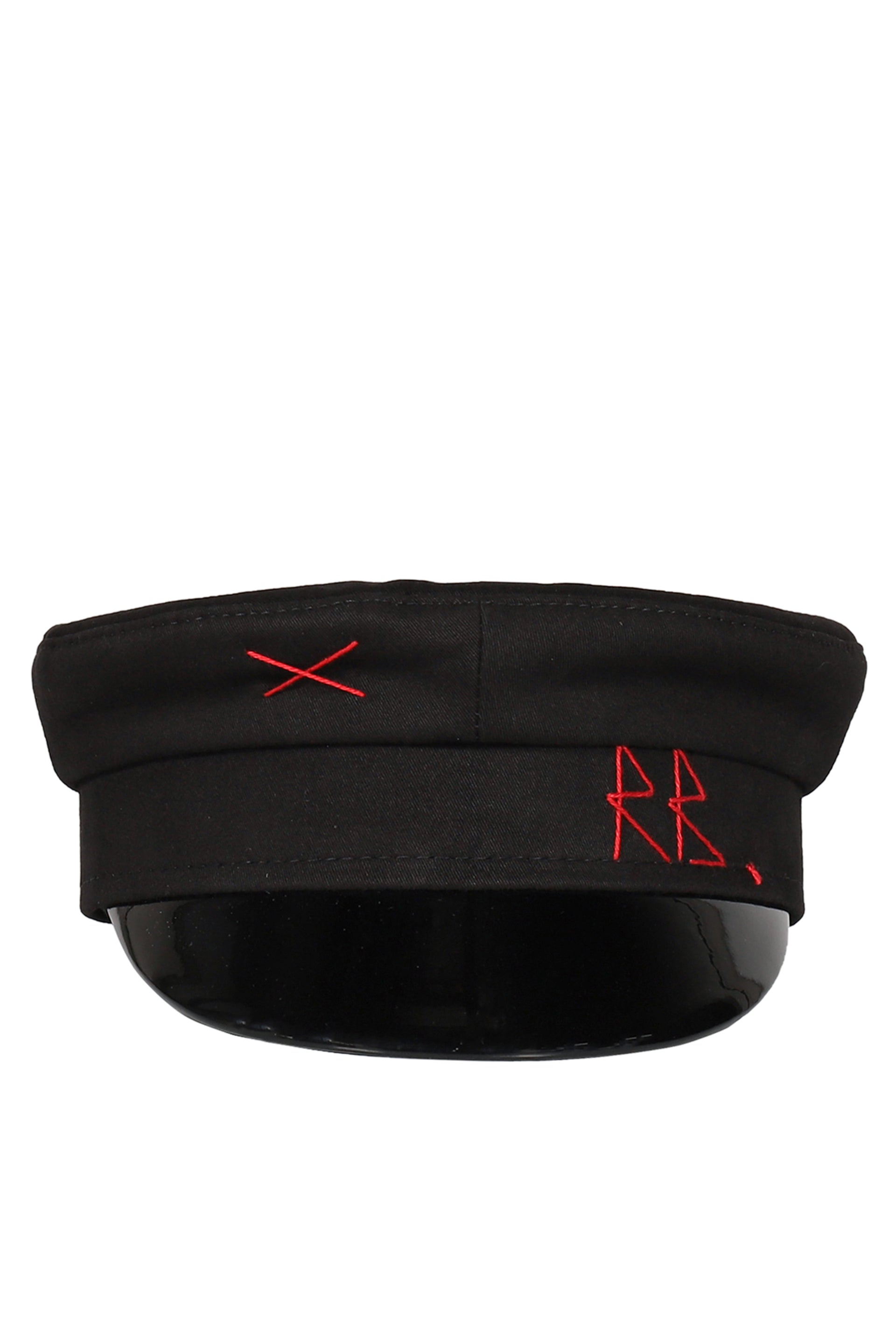 BLACK COTTON BAKER BOY CAP / BLK