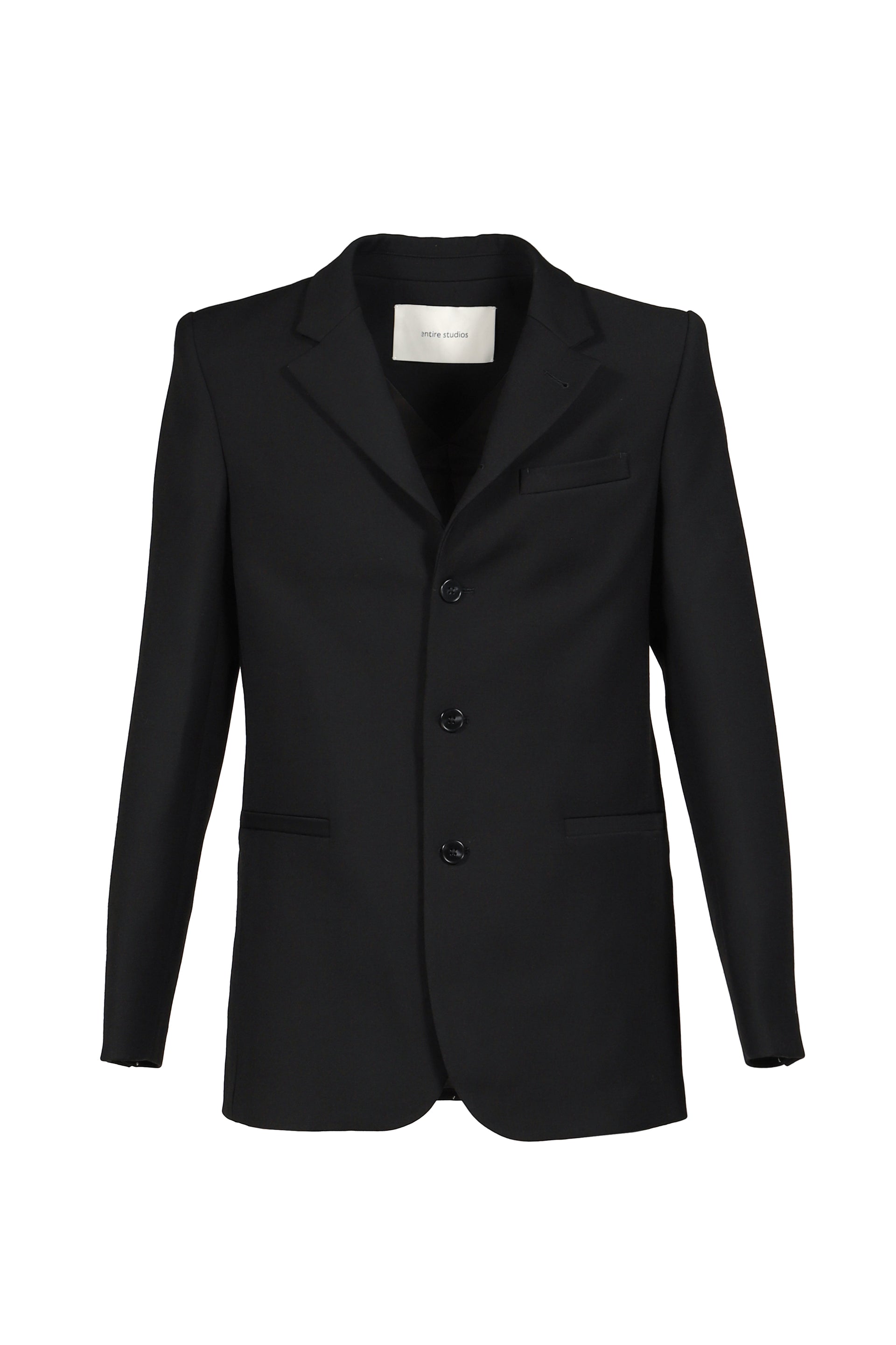 SIMPLE BREASTED BLAZER / BLK
