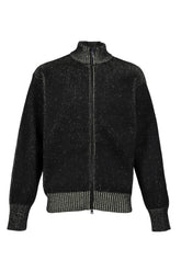 AIMLESS COMPACT KNIT FULL ZIPPED SWEATER / HERREN BLK