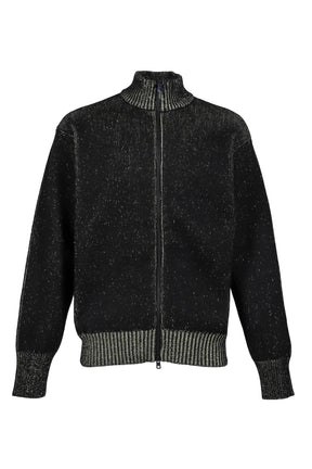 AIMLESS COMPACT KNIT FULL ZIPPED SWEATER / HERREN BLK
