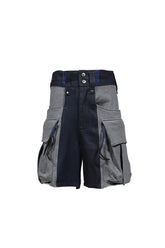 COMBAT SHORT JERSEY & DENIM / BLU GRY