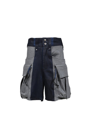 COMBAT SHORT JERSEY & DENIM / BLU GRY