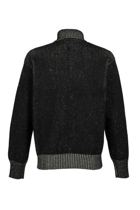 AIMLESS COMPACT KNIT FULL ZIPPED SWEATER / HERREN BLK