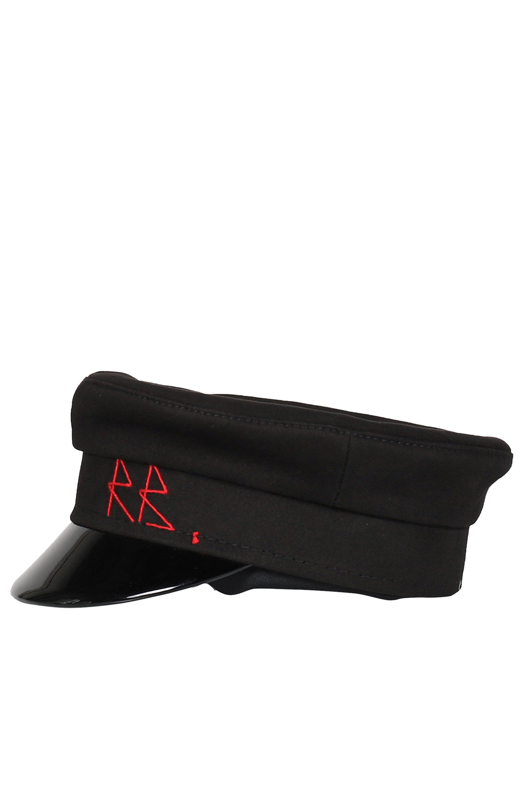 BLACK COTTON BAKER BOY CAP / BLK