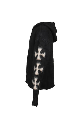 ASKYURSELF アスクユアセルフ FW25 RAGLAN BRUSHED CROSS ZIP KNIT