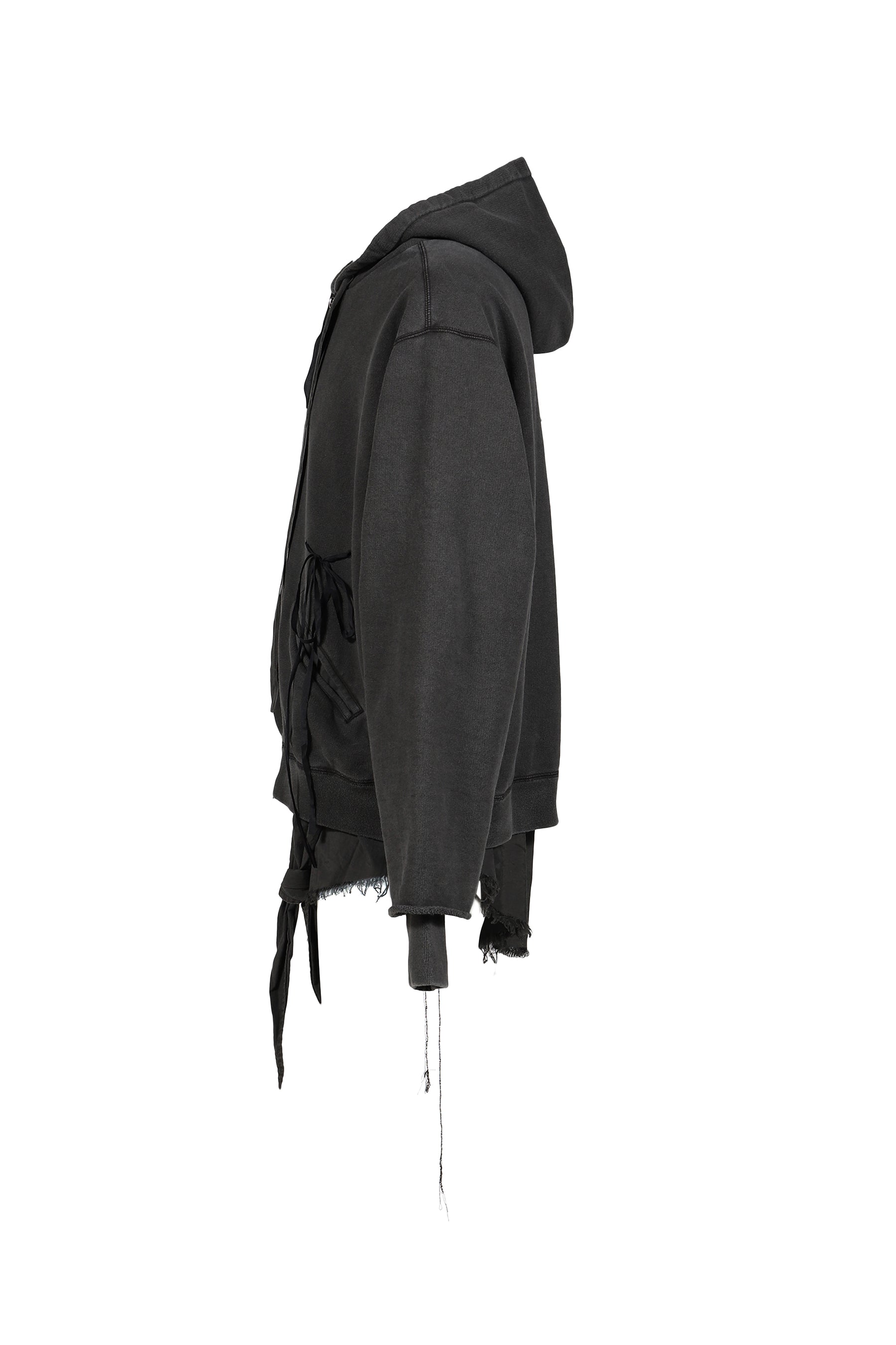 ZIP UP HOODIE / BLACK