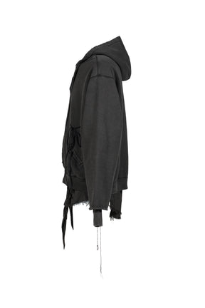 ZIP UP HOODIE / BLACK