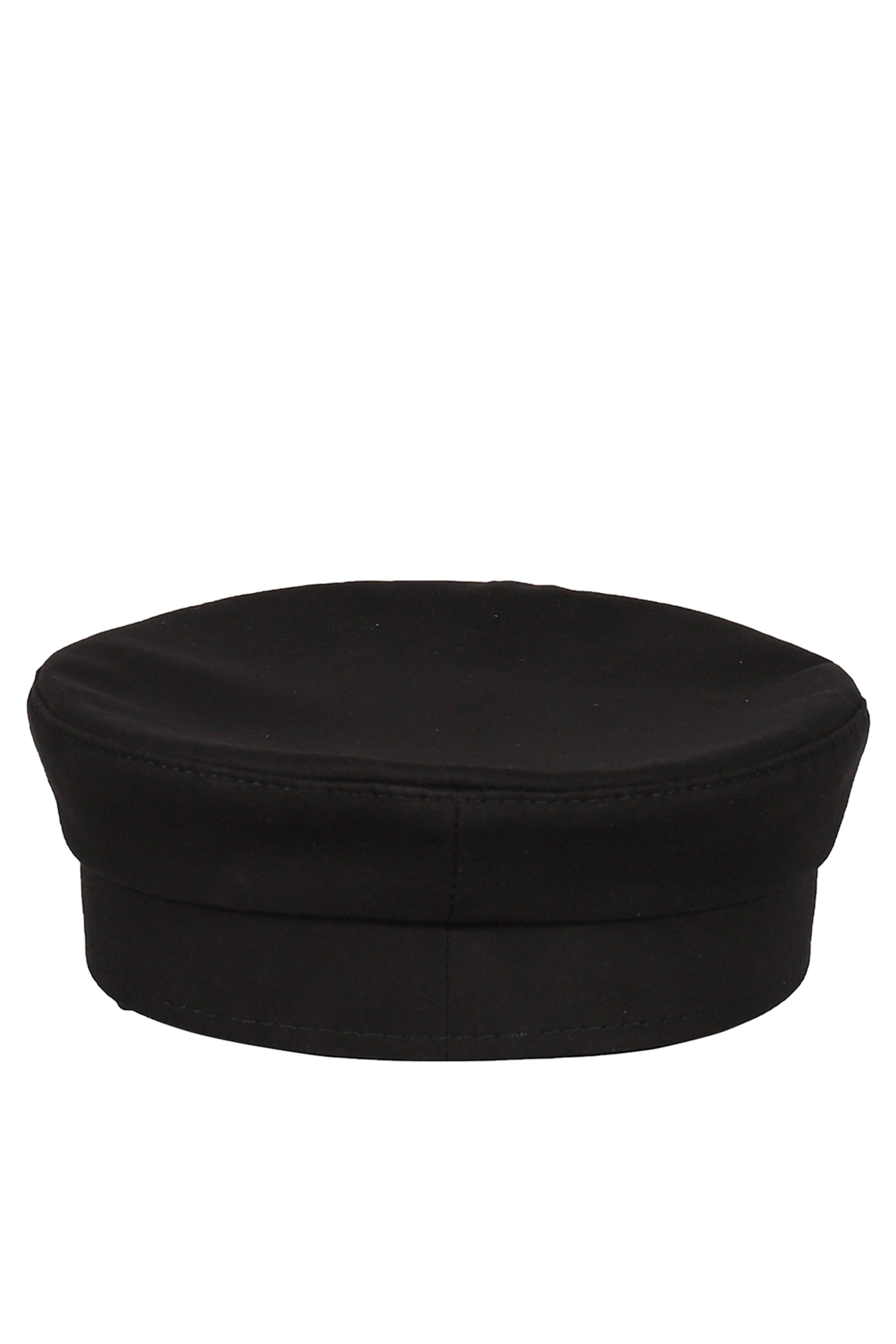 BLACK COTTON BAKER BOY CAP / BLK