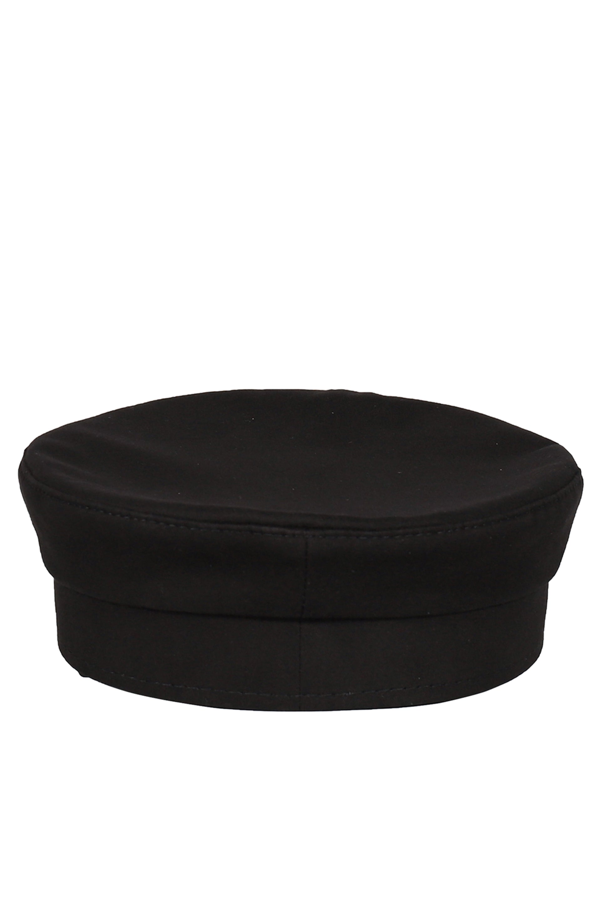 BLACK COTTON BAKER BOY CAP / BLK
