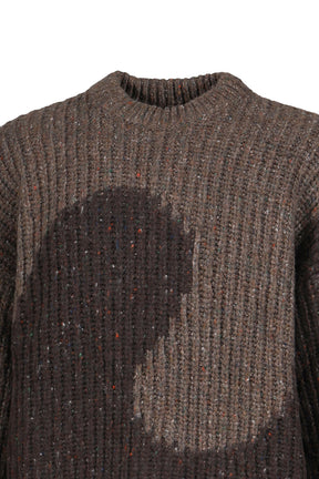 SWIRL WOOL CREWNECK KNIT / BRW