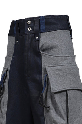 COMBAT SHORT JERSEY & DENIM / BLU GRY