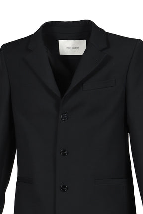 SIMPLE BREASTED BLAZER / BLK