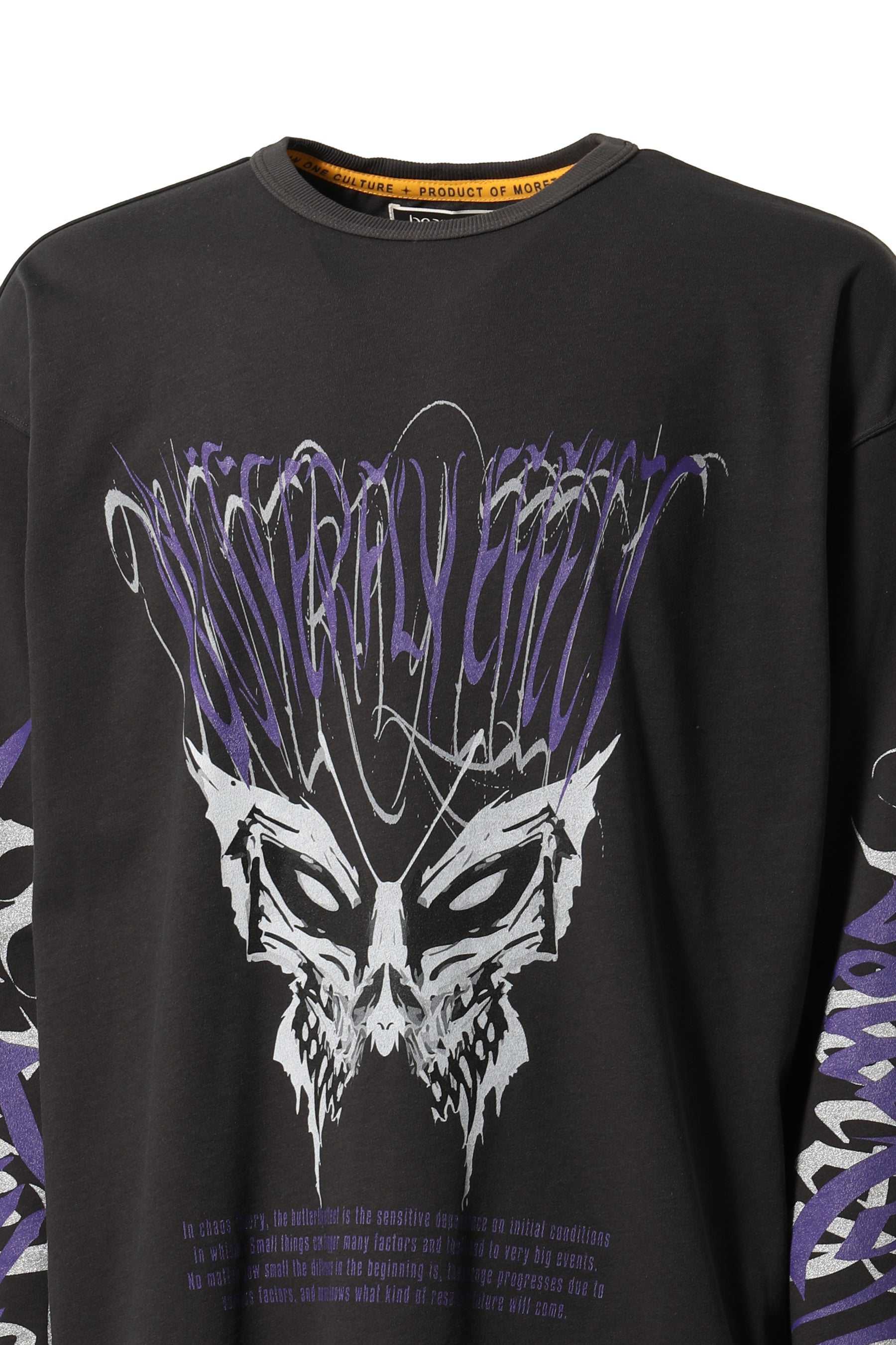 beauty beast FW23 “BUTTERFLY EFFECT” L/S TEE / D.GRY - NUBIAN