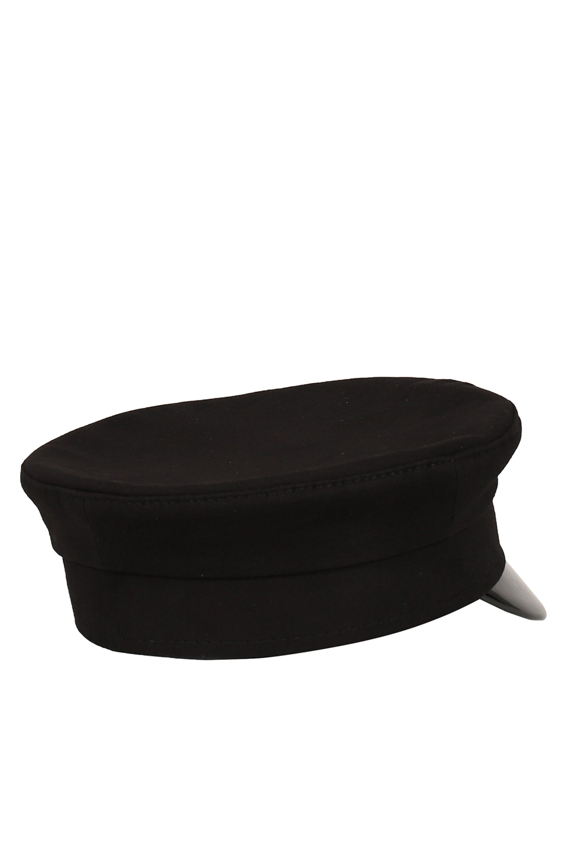 BLACK COTTON BAKER BOY CAP / BLK