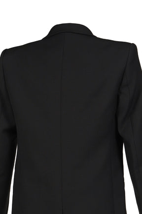 SIMPLE BREASTED BLAZER / BLK