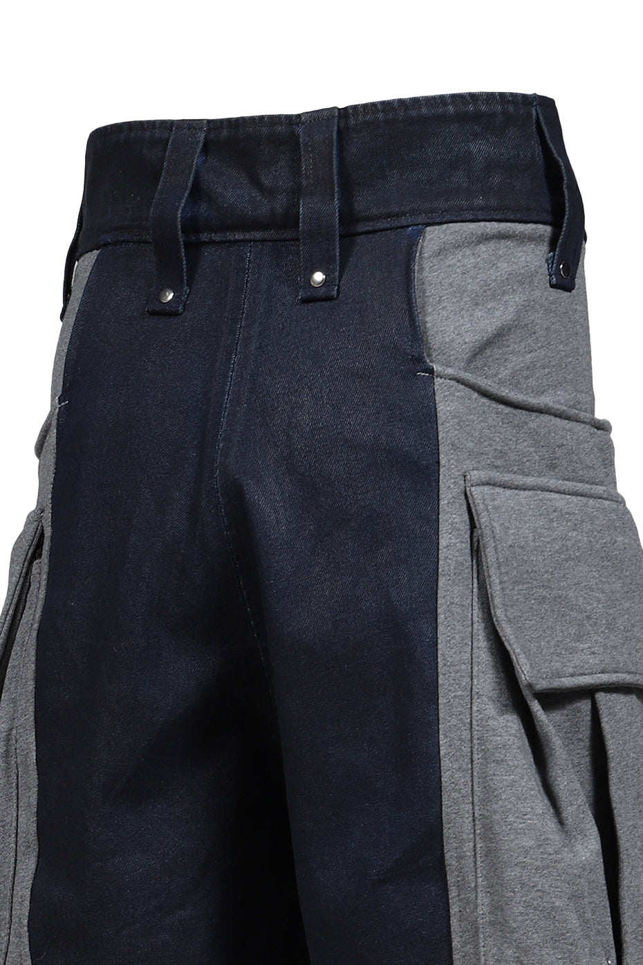 COMBAT SHORT JERSEY & DENIM / BLU GRY