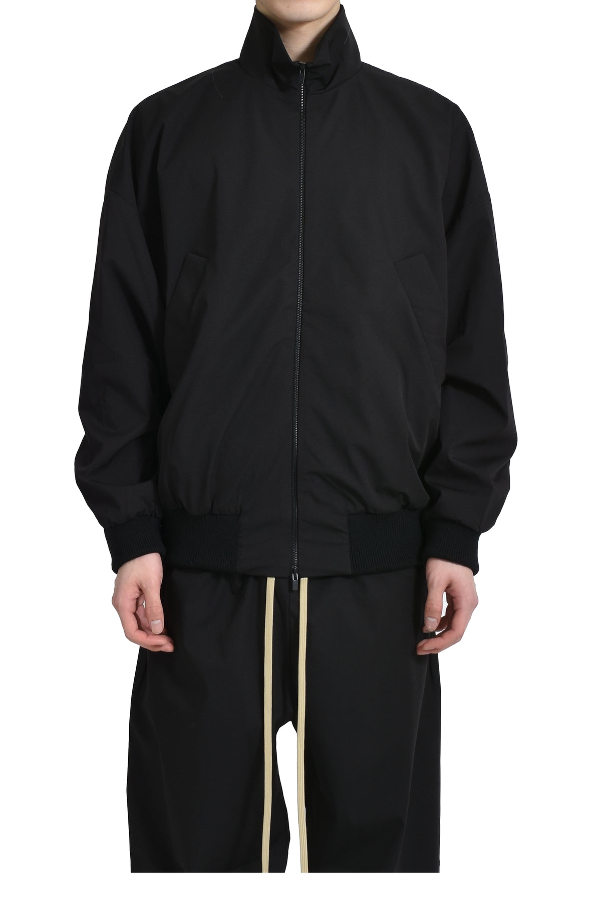 HIGH NECK TRACK JACKET /BLK