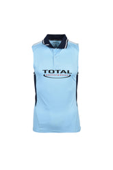 SHRUNKEN STRETCH FOOTBALL VEST / BLU LIGHT BLU