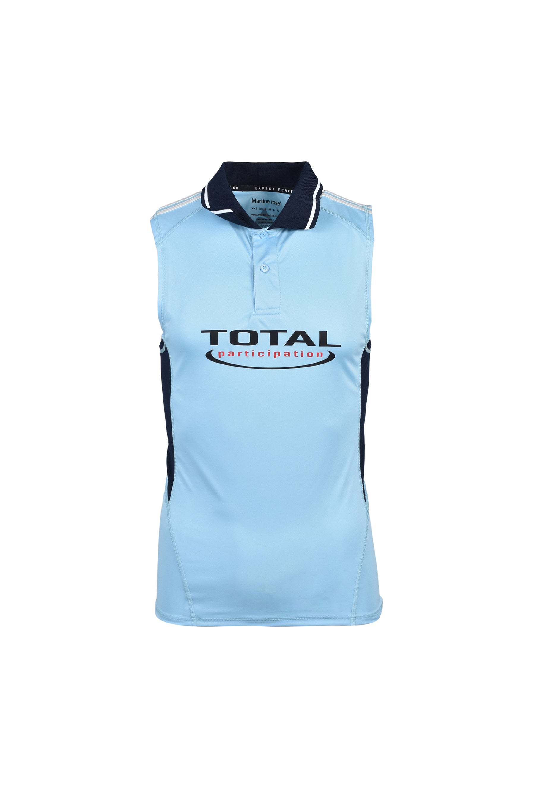SHRUNKEN STRETCH FOOTBALL VEST / BLU LIGHT BLU