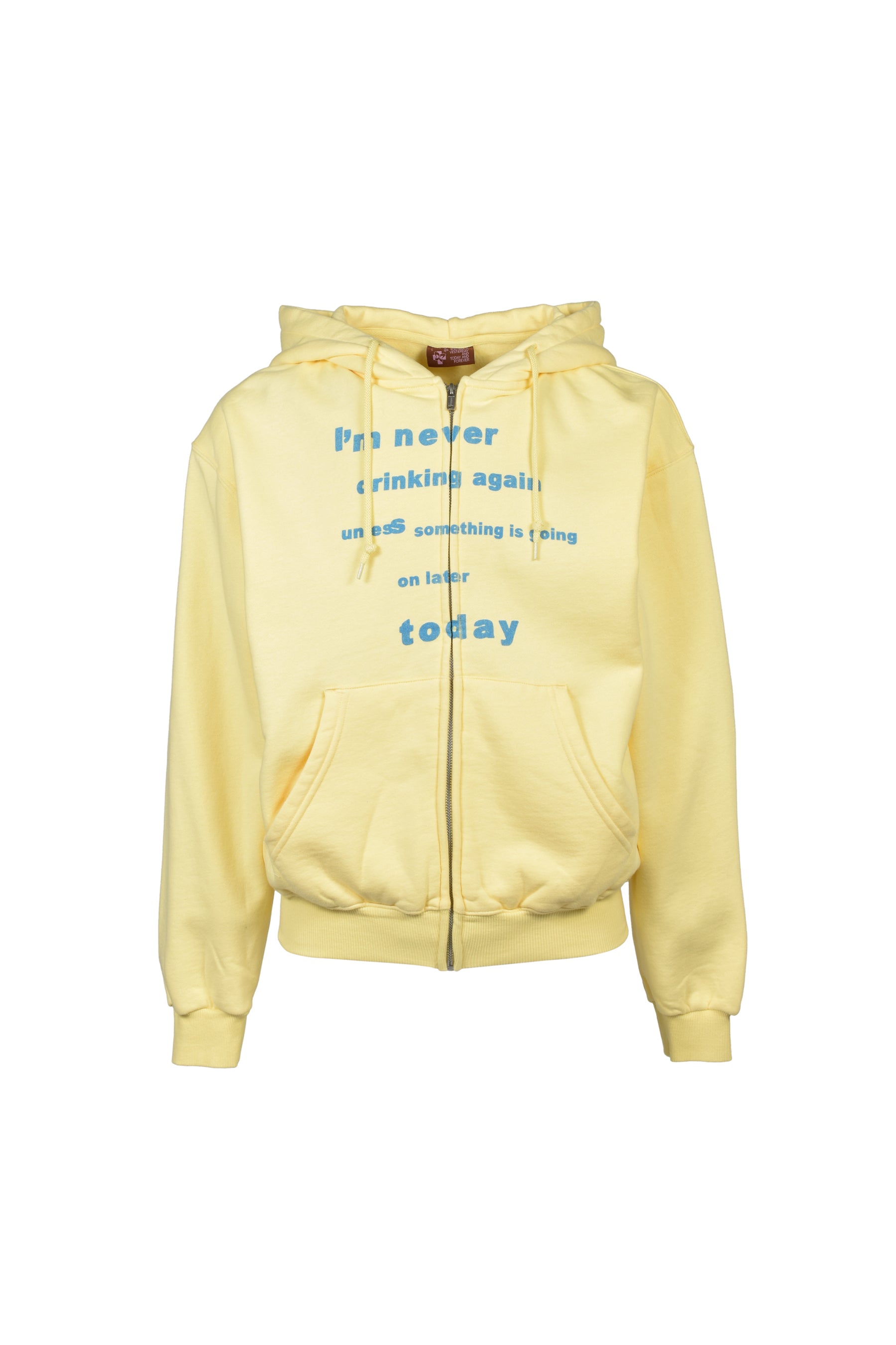 NEVER DRINKING AGAIN YELLOW HOODIE / YEL