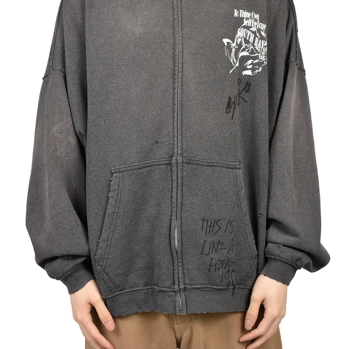 Paly Hollywood パーカー Paly Hollywood PARRYHOLLYWOOD SS26 CARRYING THE MESSAGE ZIP HOODED