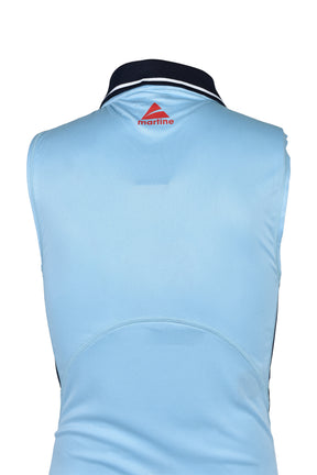 SHRUNKEN STRETCH FOOTBALL VEST / BLU LIGHT BLU