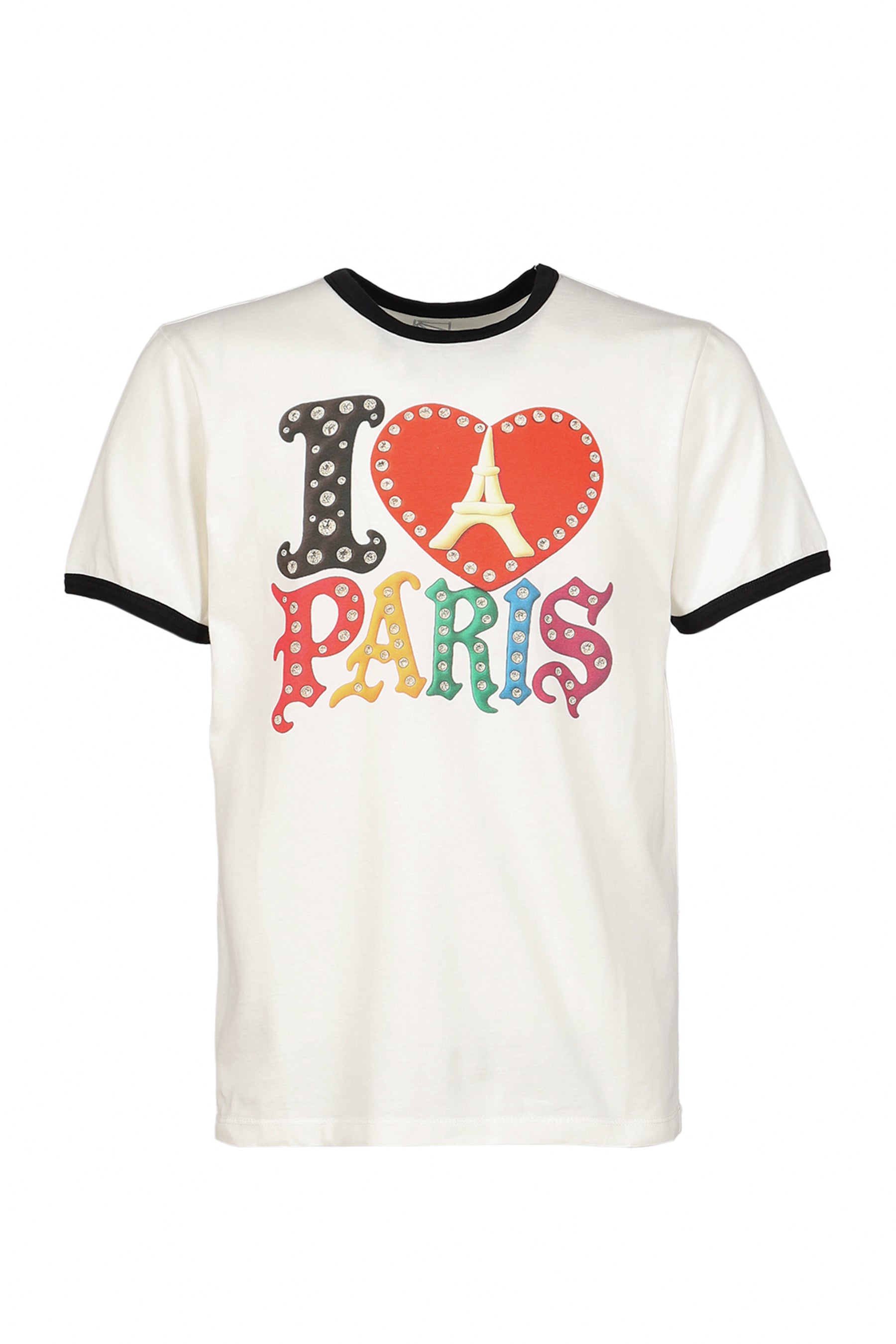 MEN JEWEL RINGER TEE SHIRT / OFF WHT
