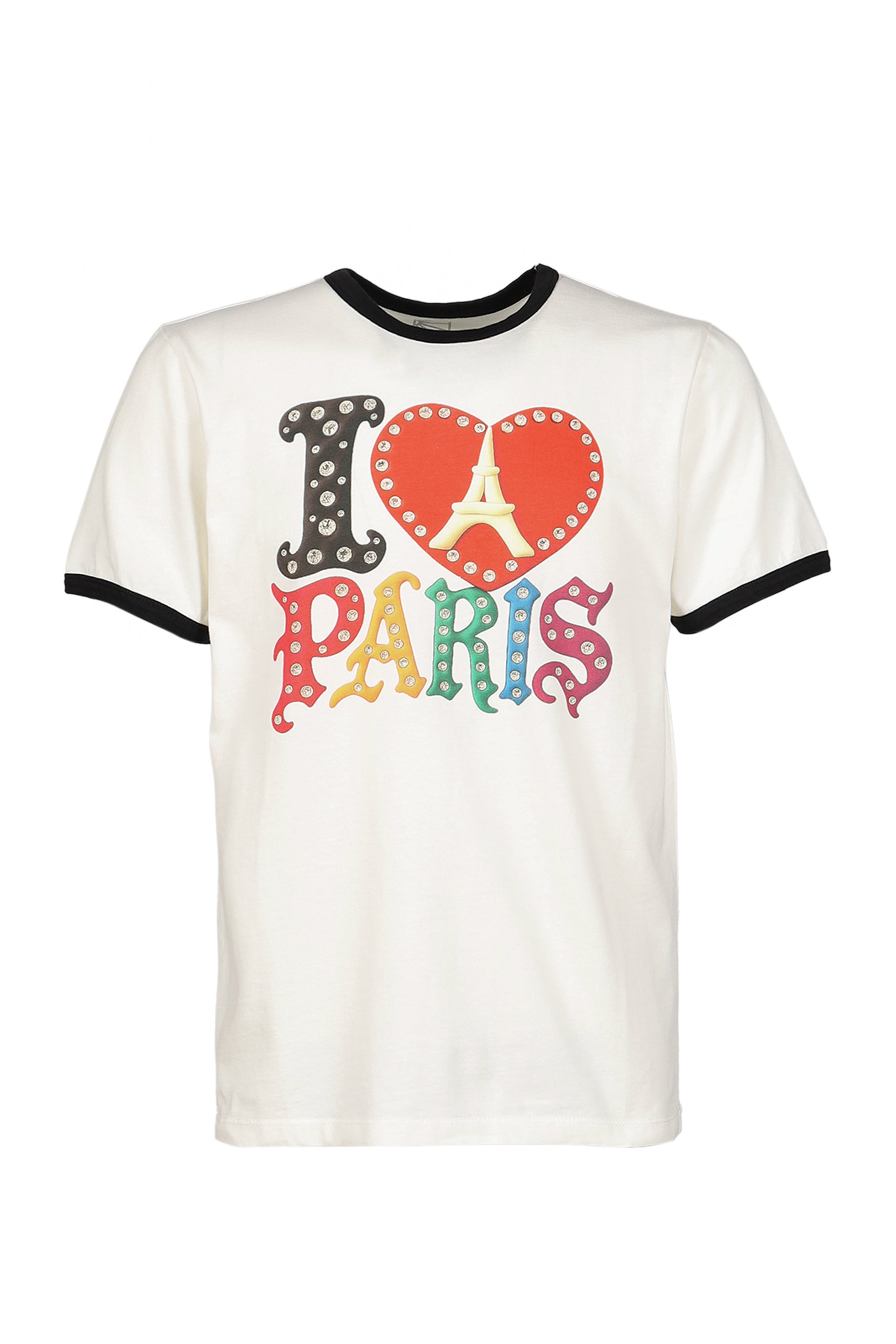 MEN JEWEL RINGER TEE SHIRT / OFF WHT