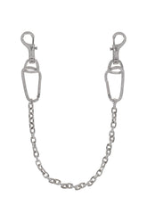 KEY CHAIN CLIP WITH CHAIN  / SILVER