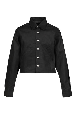 RH CROPPED DENIM SHIRT / RAW BLK